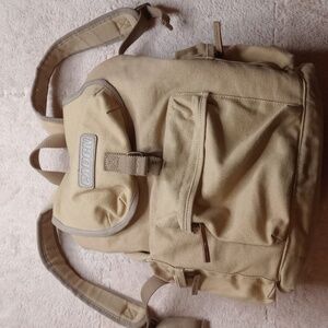 Caden Camera Case Backpack Tan‎ Canvas Flap Bag Rucksack Photography